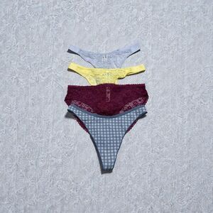 Victorias Secret Panties 4 Pack | PINK | New With Tags | Thong/String | High Leg